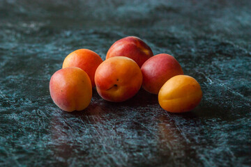 apricots on a wooden table