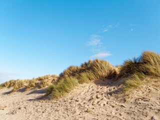 The sand dunes which at part of Gronant Warren at Talacre, North Wales