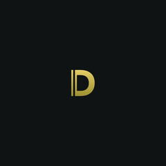 Creative modern elegant trendy unique artistic D DD initial based letter icon logo.