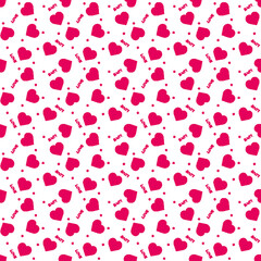 Heart  - Seamless Pattern. heart background - Vector.  Love, wedding, Valentines day design.
