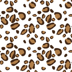 Seamless leopard pattern. Vector.