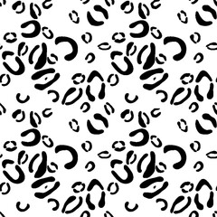 Seamless leopard pattern. Vector.
