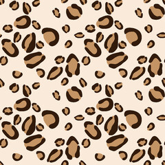 Seamless leopard pattern. Vector.
