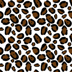 Seamless leopard pattern. Vector.