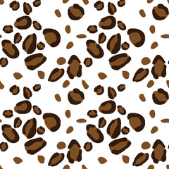 Seamless leopard pattern. Vector.