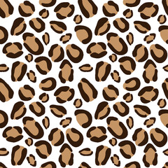 Seamless leopard pattern. Vector.