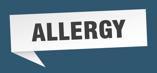 allergy banner. allergy speech bubble. allergy sign