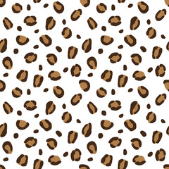 Seamless leopard pattern. Vector.