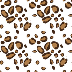 Seamless leopard pattern. Vector.