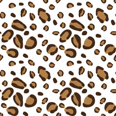 Seamless leopard pattern. Vector.