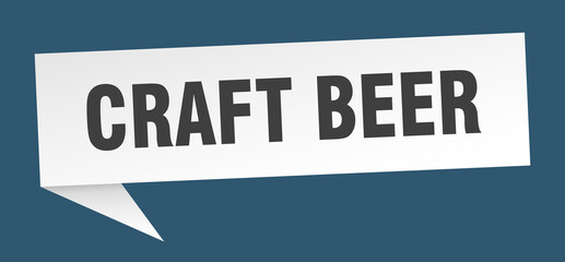 craft beer banner. craft beer speech bubble. craft beer sign