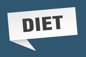 diet banner. diet speech bubble. diet sign