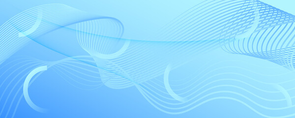 Blue Gradient Background. Abstract Fluid Shapes 