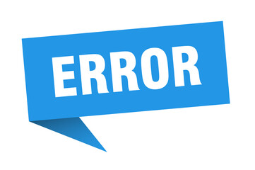 error banner. error speech bubble. error sign