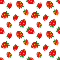 strawberry Seamless pattern. cartoon strawberry  background. Good for wallpaper, design for fabric and decor.