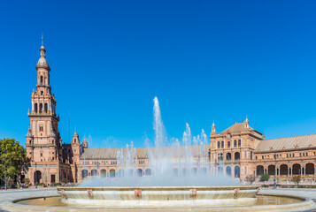 Fototapeta premium Plaza de Espana square in Seville, Spain.
