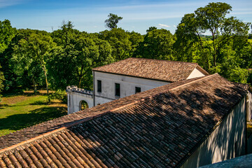 Vista sul giardino di Villa Selvatico a Battaglia Terme, Veneto - Italia