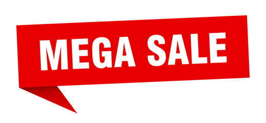 mega sale banner. mega sale speech bubble. mega sale sign