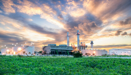 Gas turbine electrical power plant with twilight