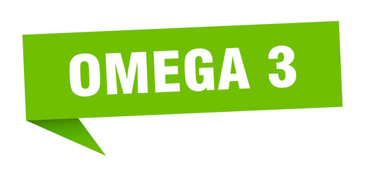 Fototapeta premium omega 3 banner. omega 3 speech bubble. omega 3 sign