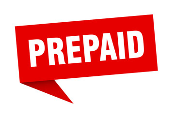 prepaid banner. prepaid speech bubble. prepaid sign