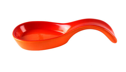 decorative red spoon on a white background