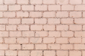 Fototapeta premium Abstract background old white brick wall with cracks and scratches. Landscape style. Great background or texture.