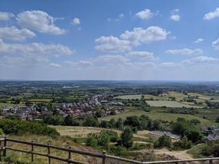 Fototapeta na wymiar Panoramic view from Mow Cop Castle, UK.