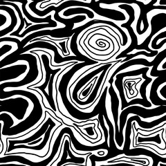 abstraction background concept . lines art contour Shape vector design. Black and white lines. Seamless pattern