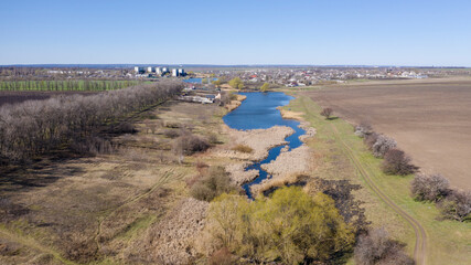 Rivers and Lakes in cities and villages.