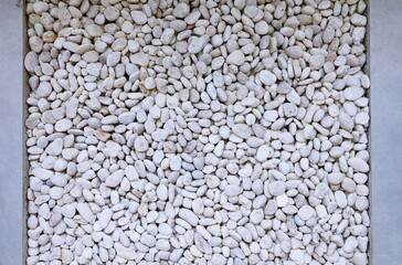 White stone background. minimal background cobblestone.