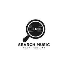 Search Music Logo Design Template