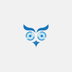 logo technology illustration of an owl color design vector