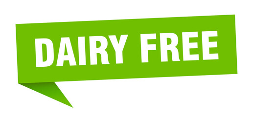 dairy free banner. dairy free speech bubble. dairy free sign