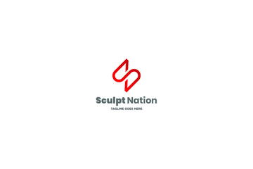 Obraz premium Sclupt Nation Logo Design