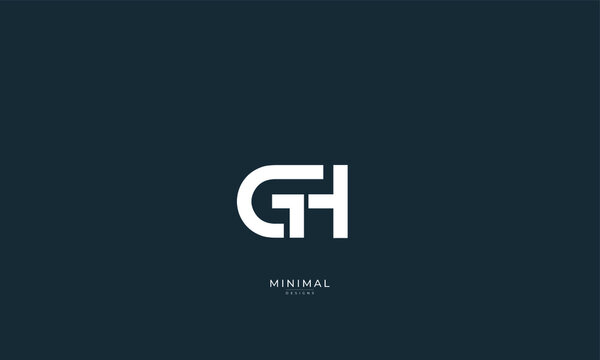 Alphabet letter icon logo  GH