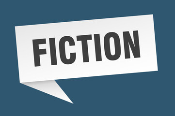 fiction banner. fiction speech bubble. fiction sign