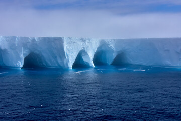 Iceberg in the Fog in Antarctica