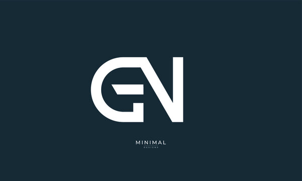 Alphabet letter icon logo GN