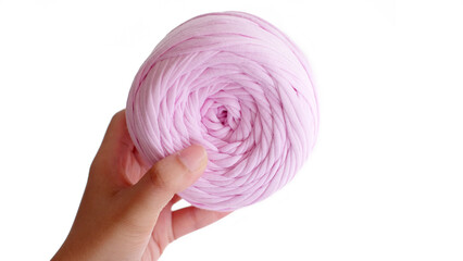 Ball of yarn for knitting wool material or needlework crochet hobbies. This ball of wool craft supplies with colorful yarns as art and craft for fashion knitting supply rolled skein fiber.