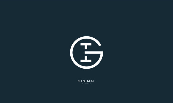 Alphabet letter icon logo GI or IG