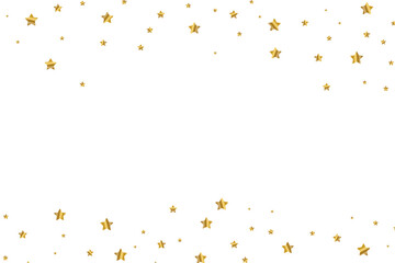 Falling golden star. Cloud of stars isolated on transparent background. Vector illustration