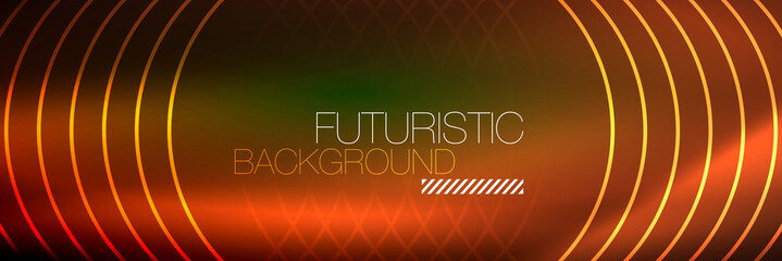 Shiny neon lines, stripes and waves, technology abstract background. Trendy abstract layout template for business or technology presentation, internet poster or web brochure cover, wallpaper