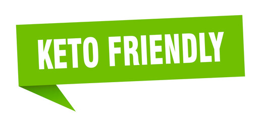 keto friendly banner. keto friendly speech bubble. keto friendly sign