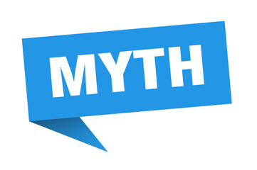 myth banner. myth speech bubble. myth sign