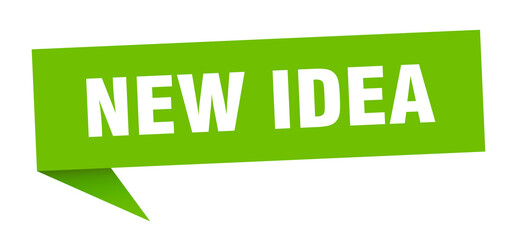 new idea banner. new idea speech bubble. new idea sign