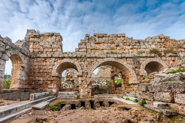 Fototapeta premium Perge Ancient City in Antalya Province of Turkey