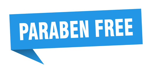 paraben free banner. paraben free speech bubble. paraben free sign