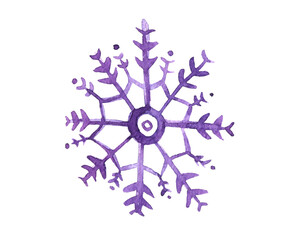 watercolor illustration of snowflakes, new year, winter, Christmas