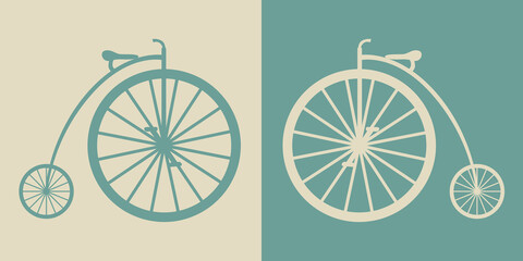 Vintage classic bicycle with retro design.Vector illustration of retro bicycle background.